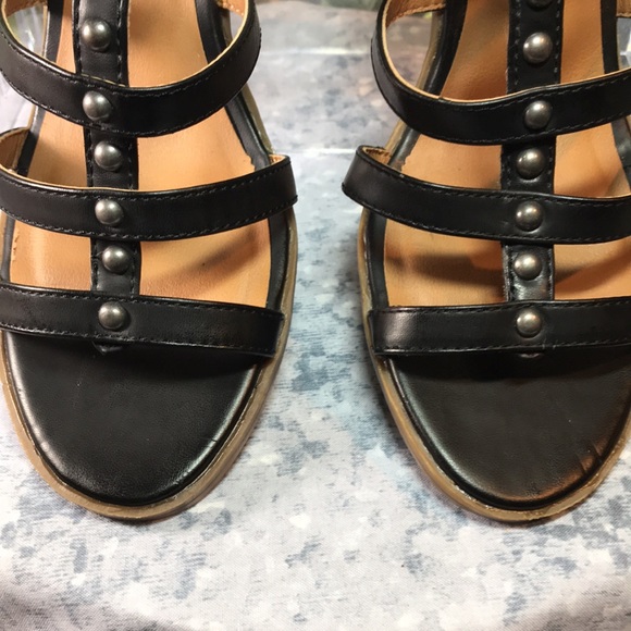 Mossimo Women’s 8.5 Black Banded Opened Up 3.25” Block Heel Zip-Up Sandals ☀️ - Picture 3 of 14